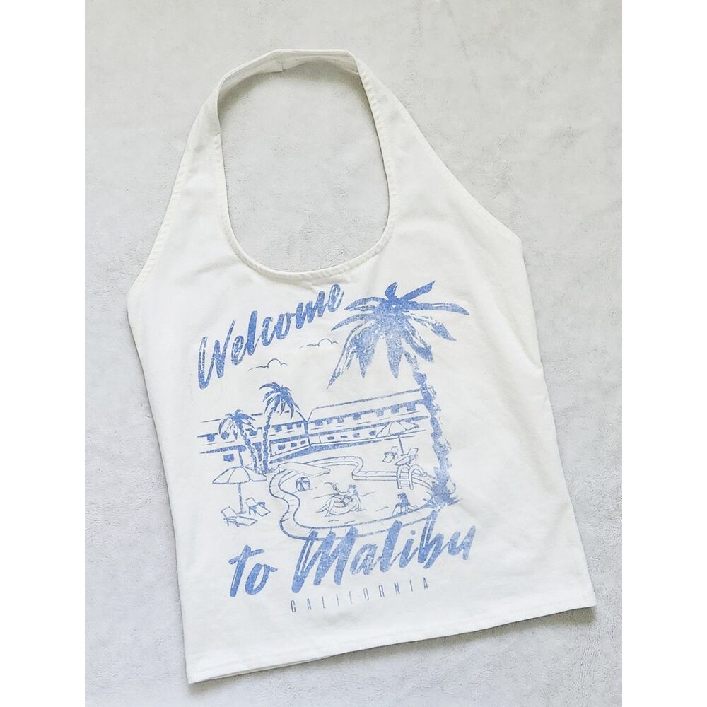 NWOT cream sleeveless Malibu top
